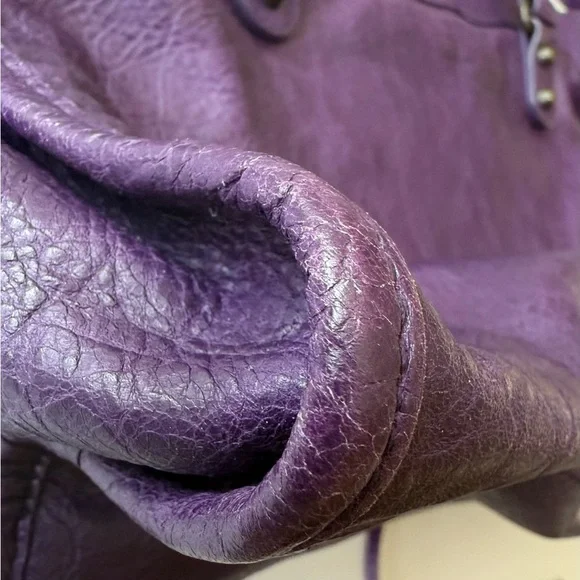 ‼️SOLD‼️ BALENCIAGA S/S 2012 RH Dark Violet Purple City Bag - Picture 6 of 15